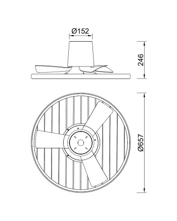 ***OFER/DES*** SOHO * Plafon / Ventilador - Blanco+Madera